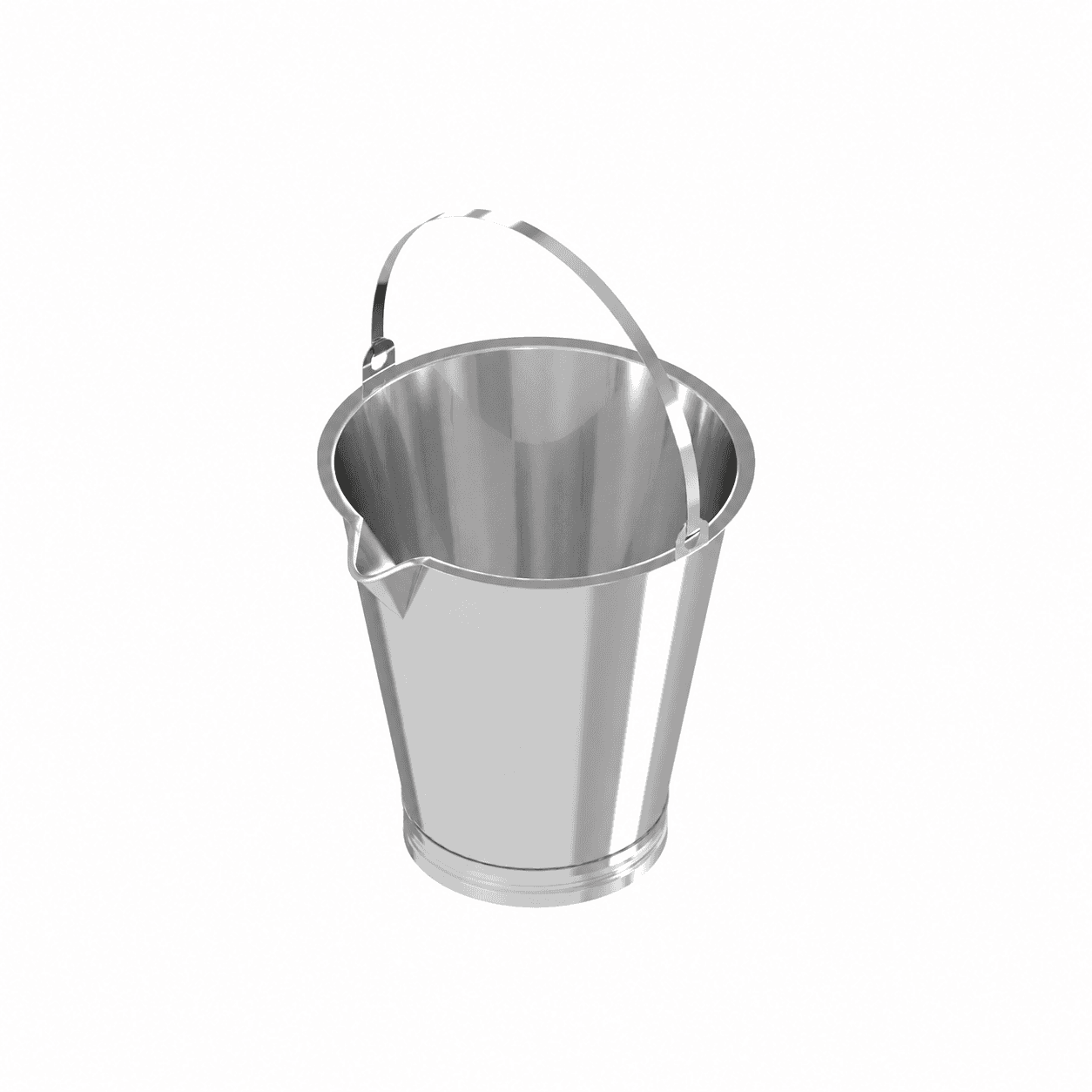 A03017(112-020) 20 L Grade 304 Tapered Stainless Steel Bucket with Anti-Drip Pouring Spout