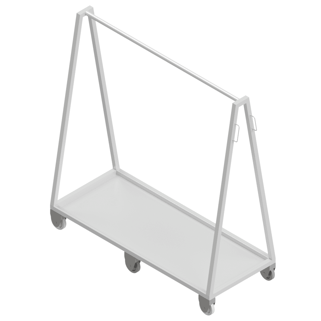 M30890(1800x750x1900) — Carcass trolley with drip tray and push handles