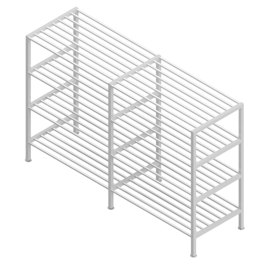 E27293(4T-2500x0750) four tier pot drying rack render
