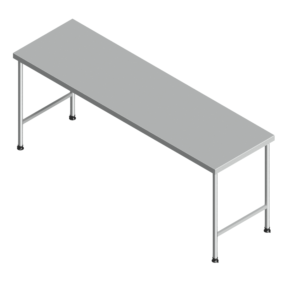 E25145(112-2200x0650) heavy-duty stainless steel preparation table