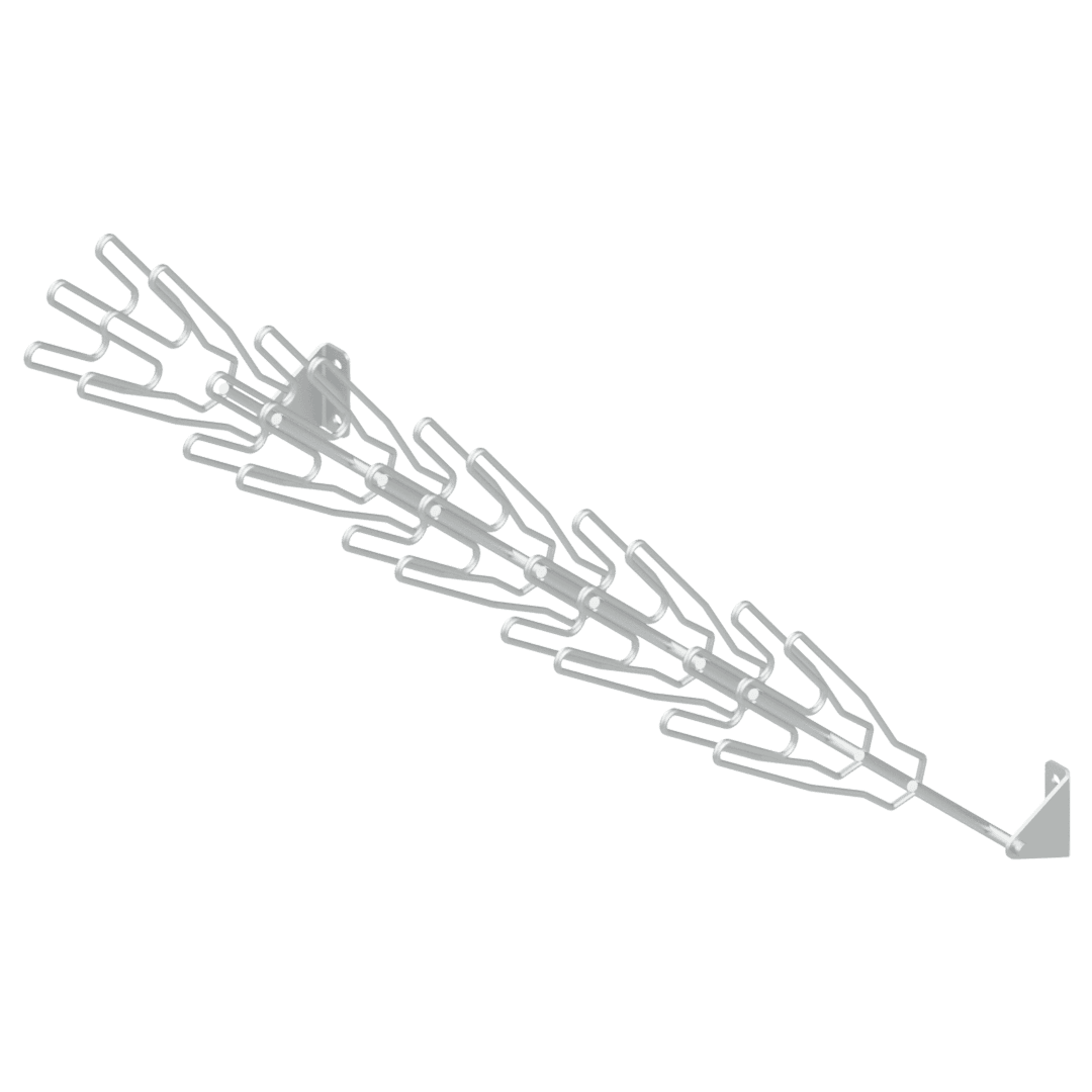 B38160(P05) five-pair wall mounted Grade 304 stainless steel glove rack