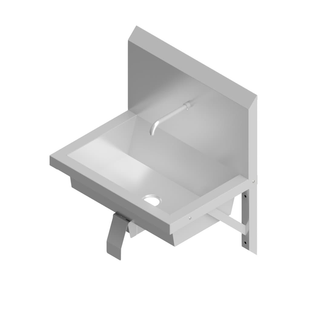 Knee Operated Wash Hand Basin Demand Valve Stainless Steel Grade 304 1.2mm Thickness