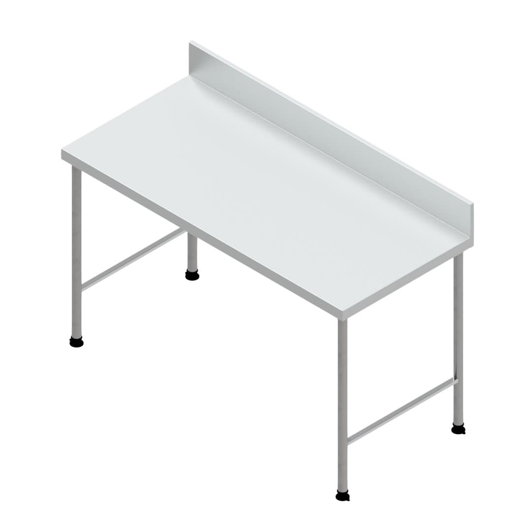 E25144(112-1500x0700) Grade 304 stainless steel work table with rear splashback