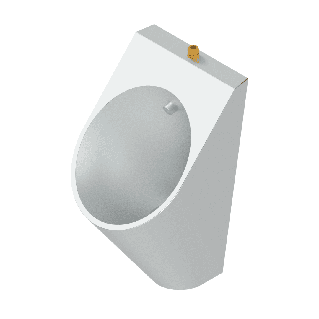 B17746(T) Wall-Mounted Conical Bowl Urinal with Top Entry and Spreader