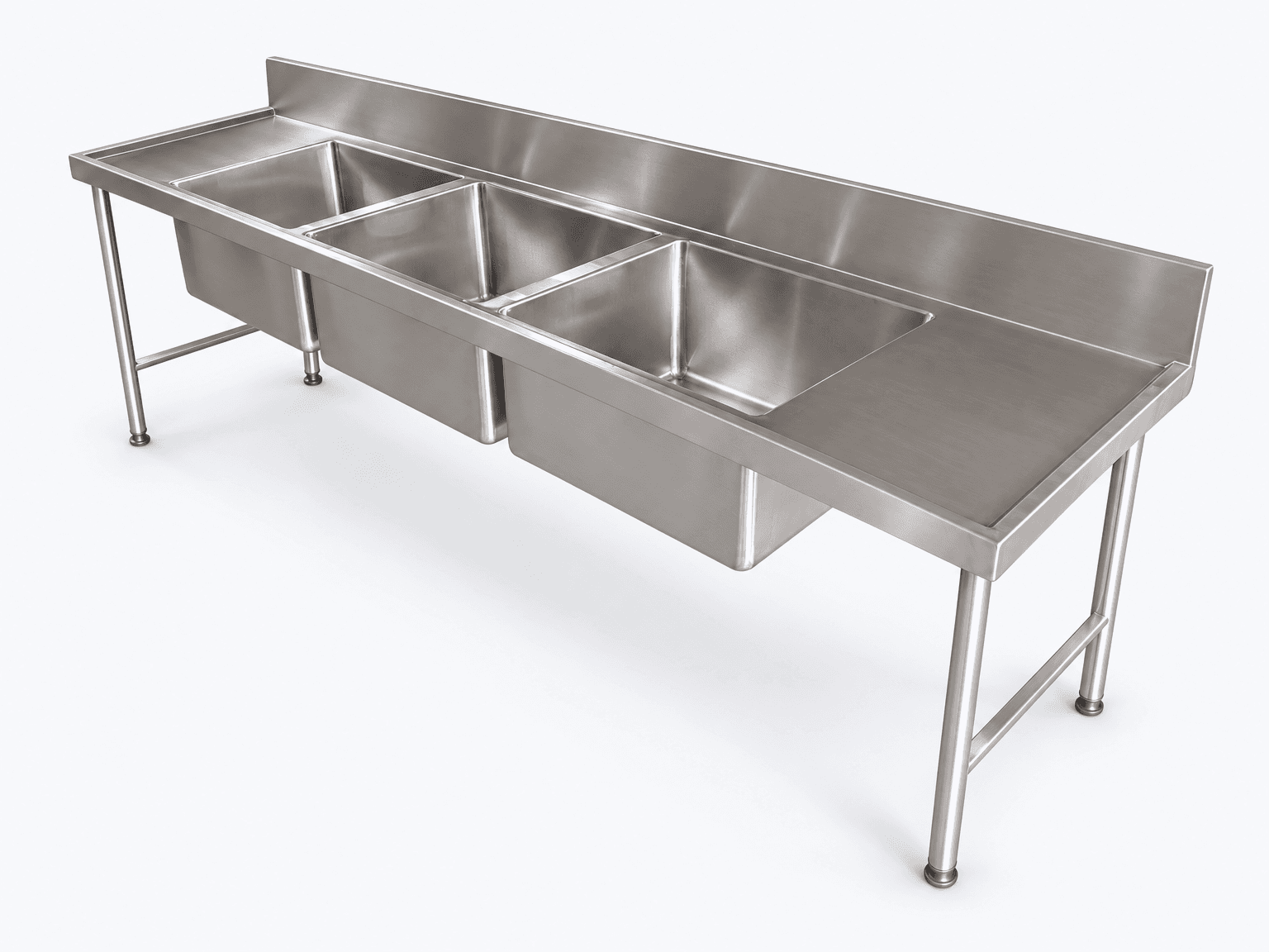 Triple Bowl Centre Pot Sink