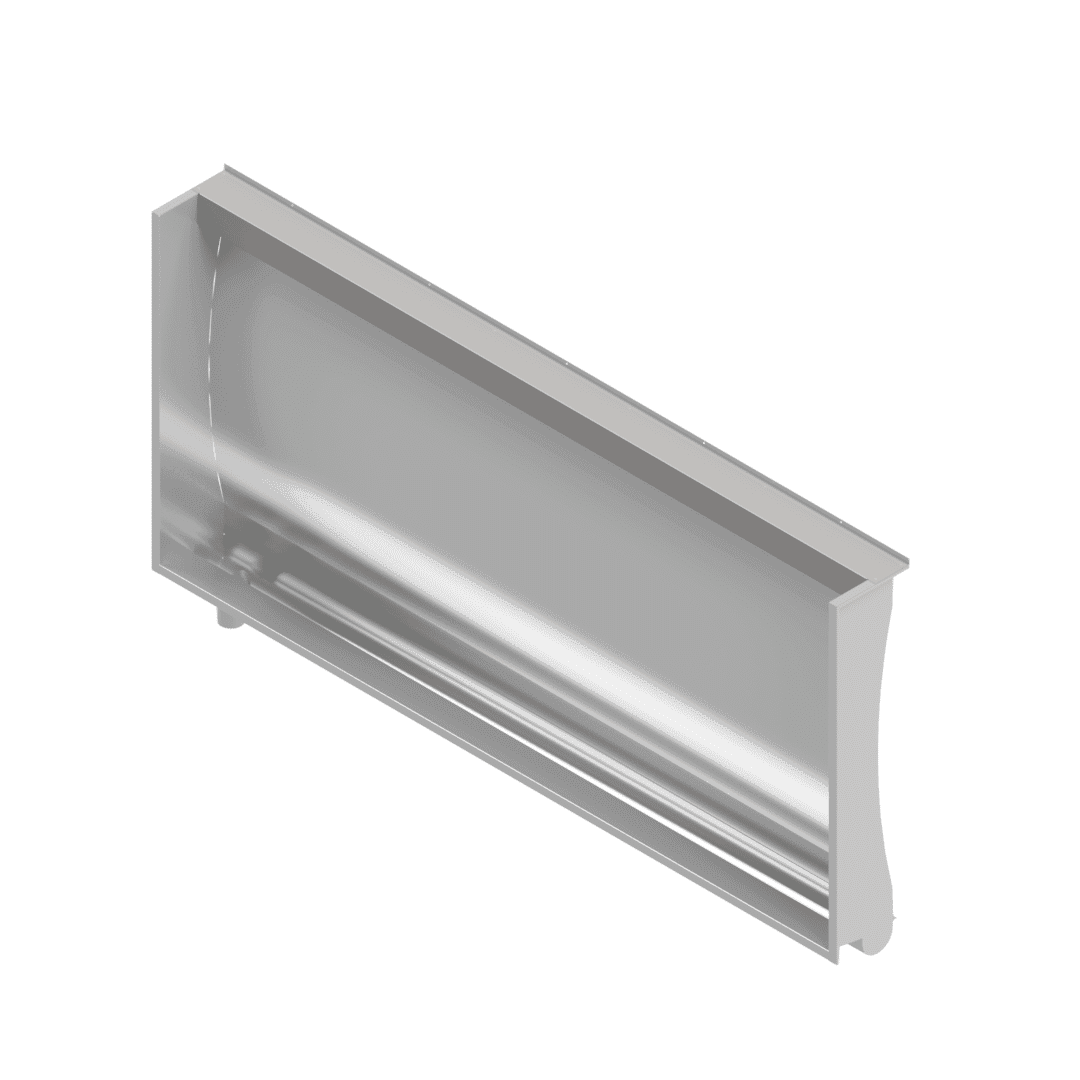 Curved-Back Trough Urinal with Automatic Flush Tank — B17720(2440L)
