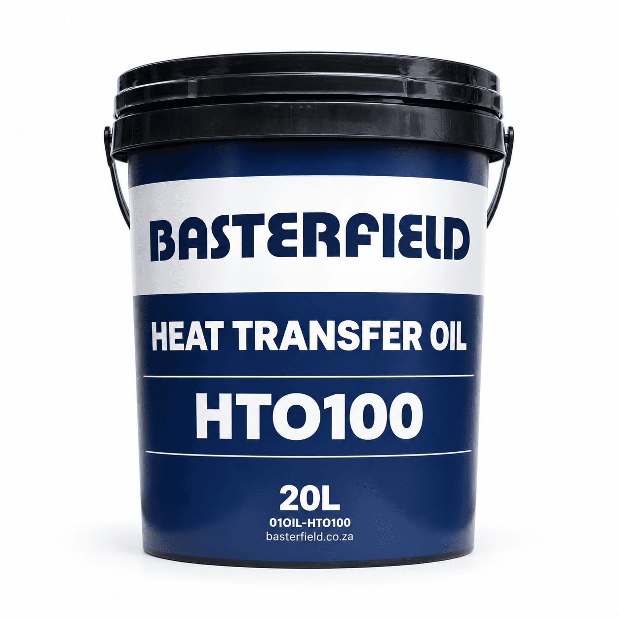 Basterfield HTO100 heat transfer oil in a branded round 20L drum