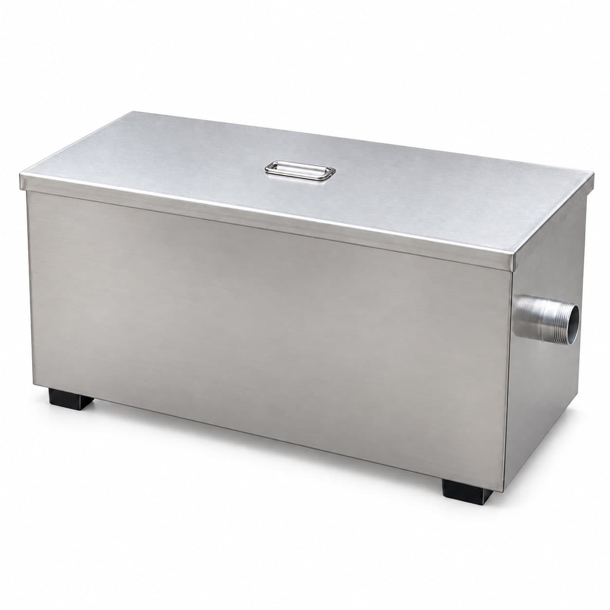 Grade 304 Stainless Steel Two-Basket Grease Trap — Opposite-Side Connections — B57110(OS-0700-110-2B)