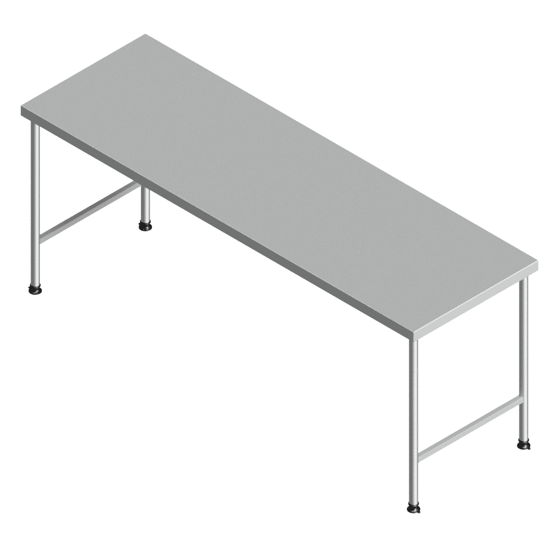 E25145(112-2200x0700) heavy-duty stainless steel preparation table