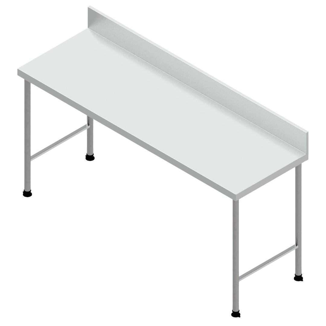 Grade 304 Stainless Steel Preparation Table with Rear Splashback