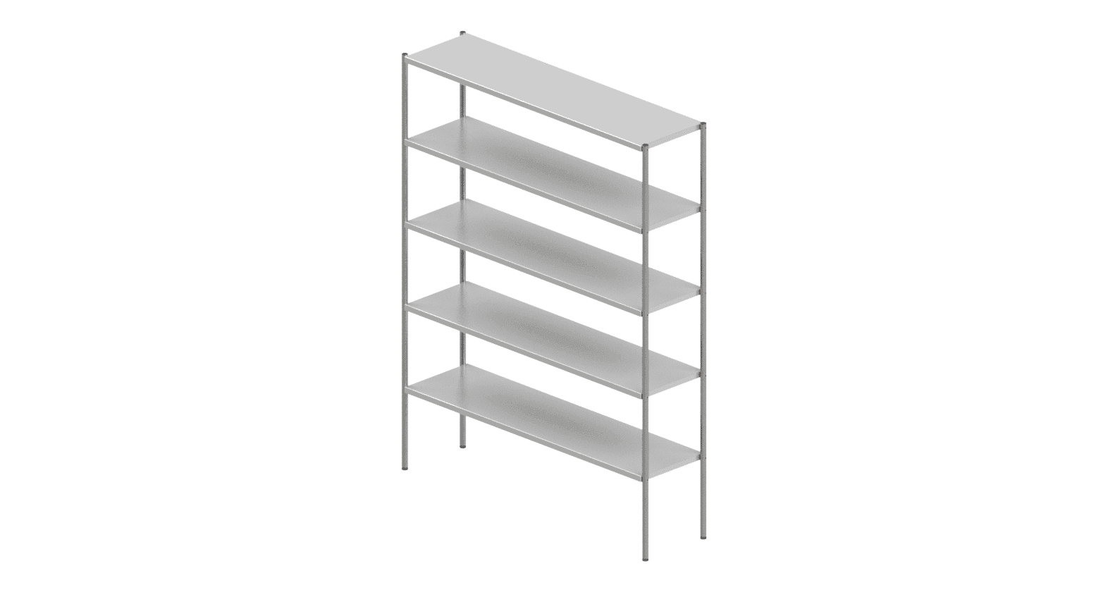 Rack with shelves