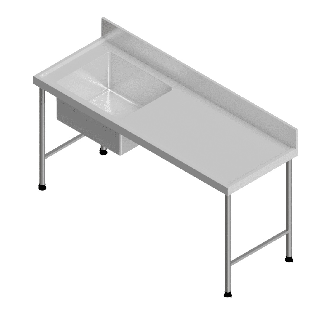 1800 mm Single Bowl Left-Hand Pot Sink E22128(SL-112-1800)