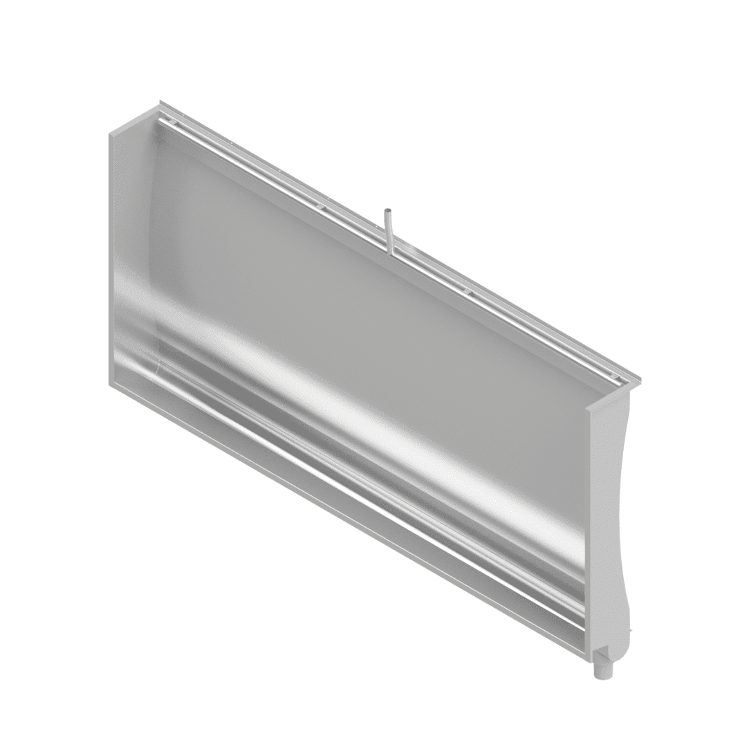 Stainless Steel Curved Back Urinal — B17710(2440R)
