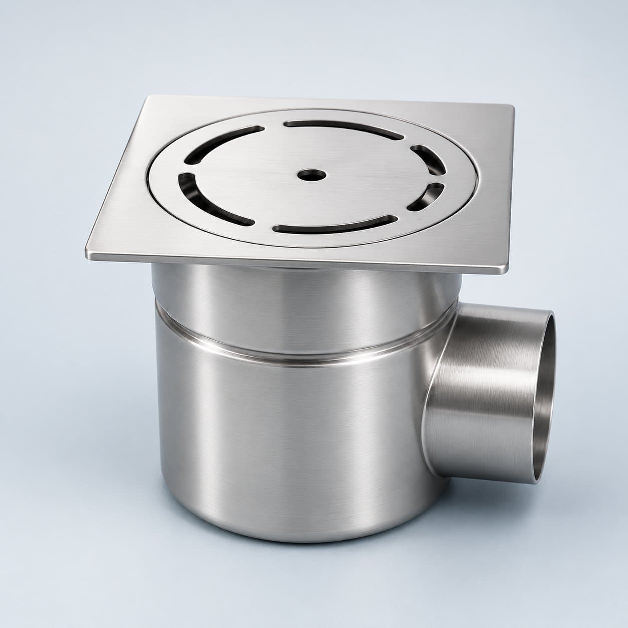 Square Drain with Side Outlet
