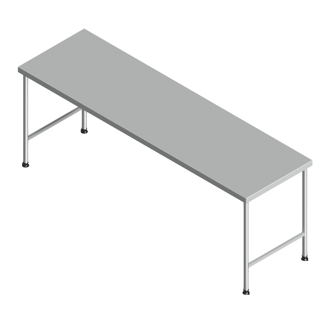 E25145(112-2400x0700) heavy-duty stainless steel preparation table