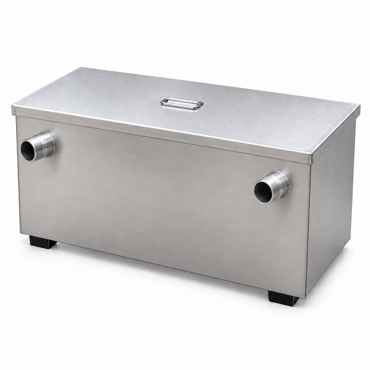 Grade 304 Stainless Steel Two-Basket Grease Trap — Same-Side Connections — B57110(FF-0700-110-2B)