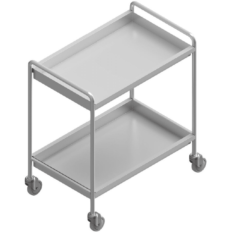 E26168 Stainless Steel Dish Clearing Trolley With Deep Trays – Basterfield