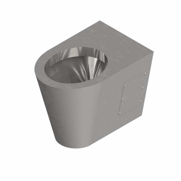 B17655(PB) Shrouded Floor Mounted Stainless Steel Toilet P-Trap Back Entry