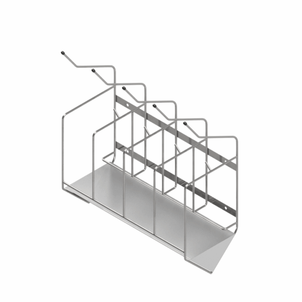 B22310 Wall Mounted Bed Pan & Bottle Rack