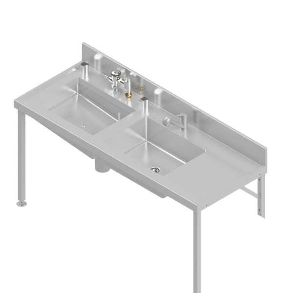 B22330(L-1830-T3) Combination Bedpan & Wash-Up Sink with Flush Valve