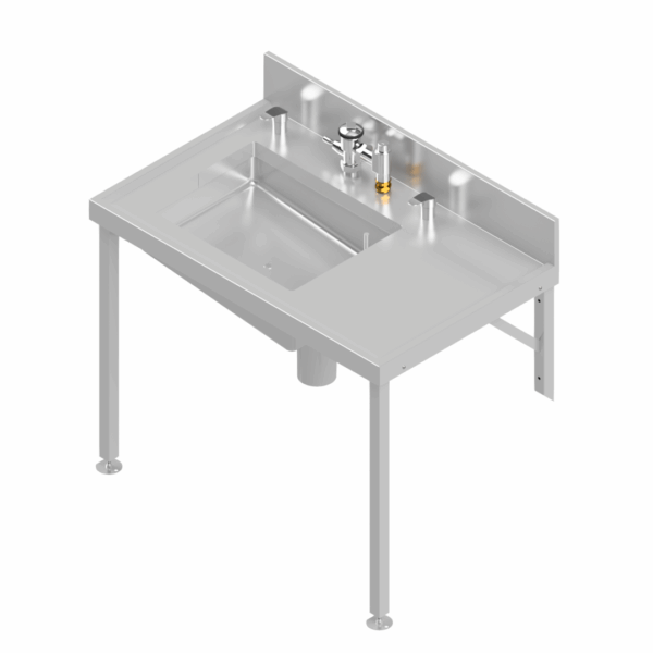 B22380(L-1130-T3) Wall Mounted Bedpan Sluice Sink with Flush Valve