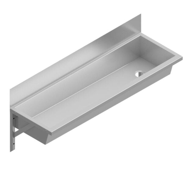 B34673 Wall Mounted Stainless Steel Wash Trough