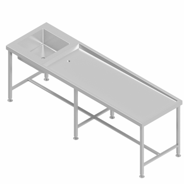 H72430 Mortuary Table & Sink