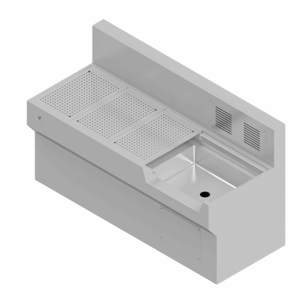 H72725 Ventilation Dissection Docking Station Floor Mounted with Backdraft and Downdraft Ventilation