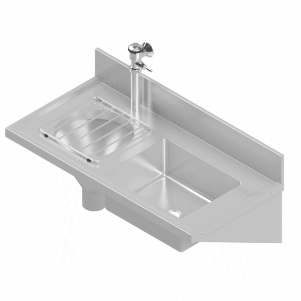 B22336(112-1200-106) Combination Slop Hopper and Wash Basin 1200mm (L) with 106 Flush Valve