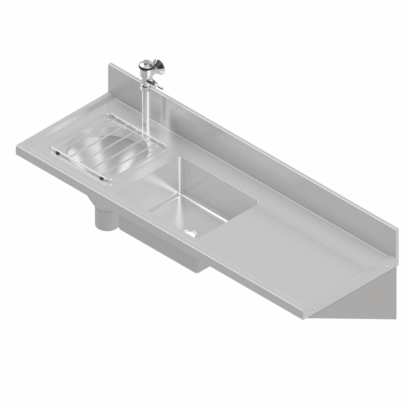 B22336(112-1800-106) Combination Slop Hopper and Wash Basin 1800mm (L) with 106 Flush Valve