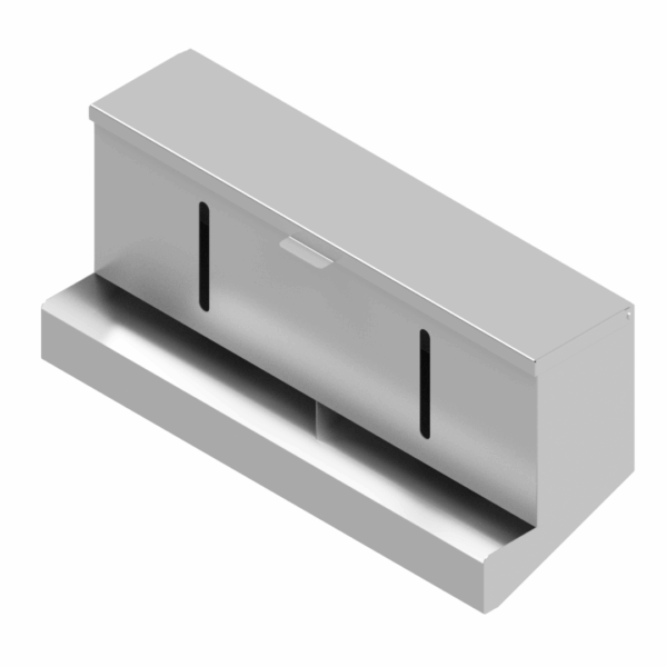 B30840(D) Double Compartment Stainless Steel PPE Dispenser